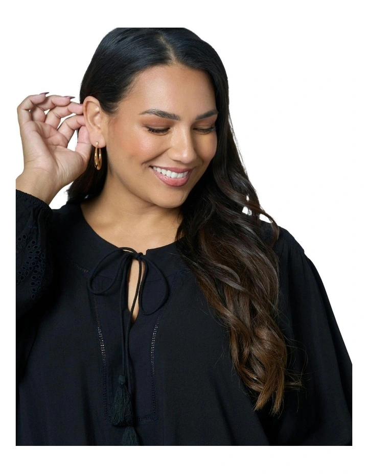 Desert Moon Mini Dress in Black image 6