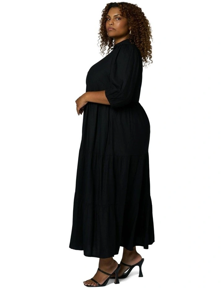 Wild Halo Midi Shirt Dress in Black image 3
