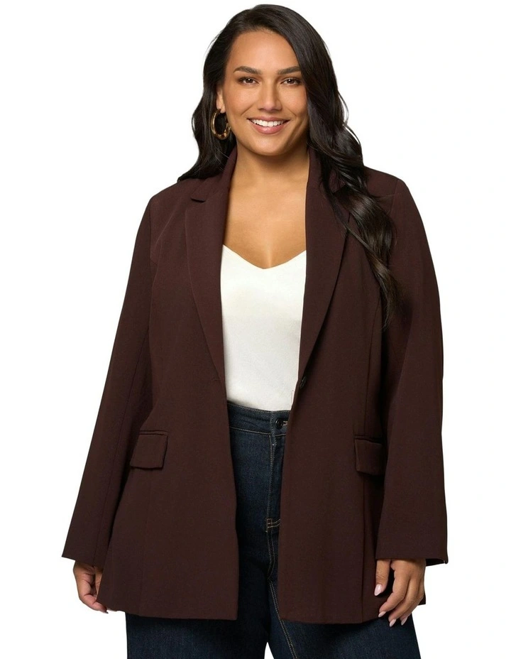 Maxie Blazer in Chocolate image 1