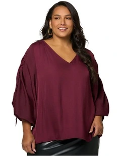Zilah Blouse in Burgundy