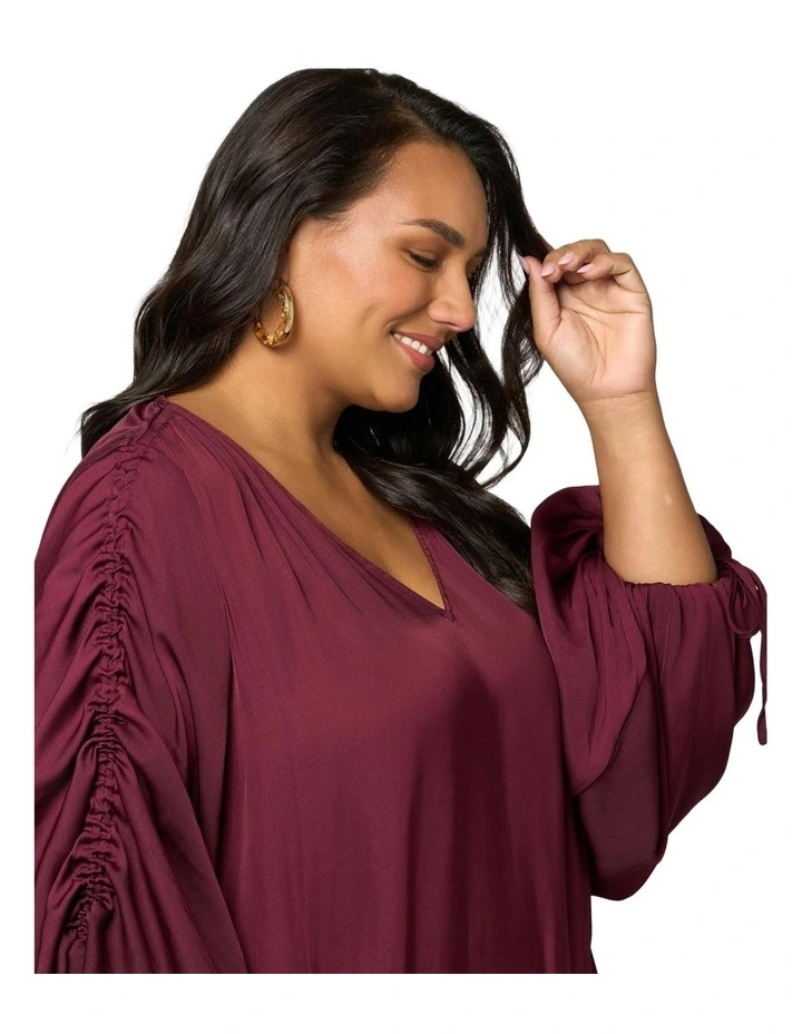 Zilah Blouse in Burgundy image 6