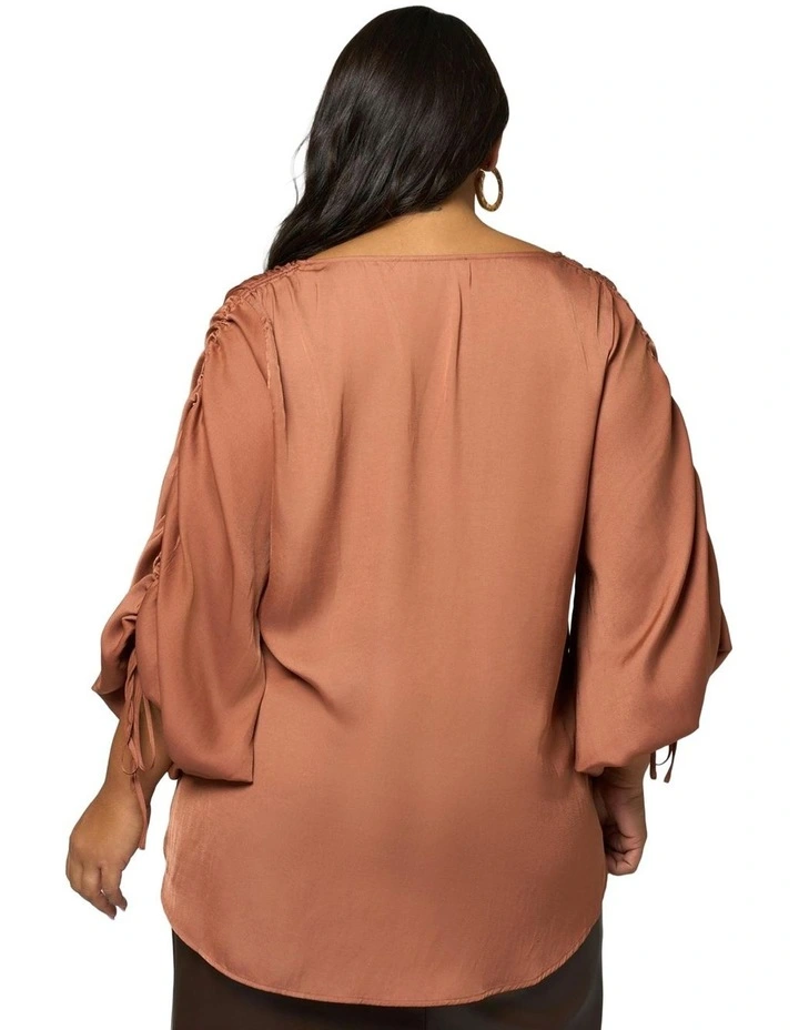 Zilah Blouse in Caramel image 2