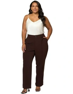 Maxie Straight Leg Pants in Chocolate