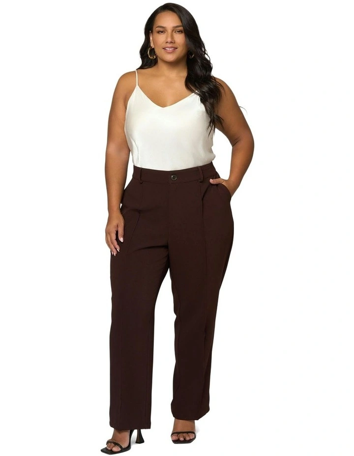 Maxie Straight Leg Pants in Chocolate image 1