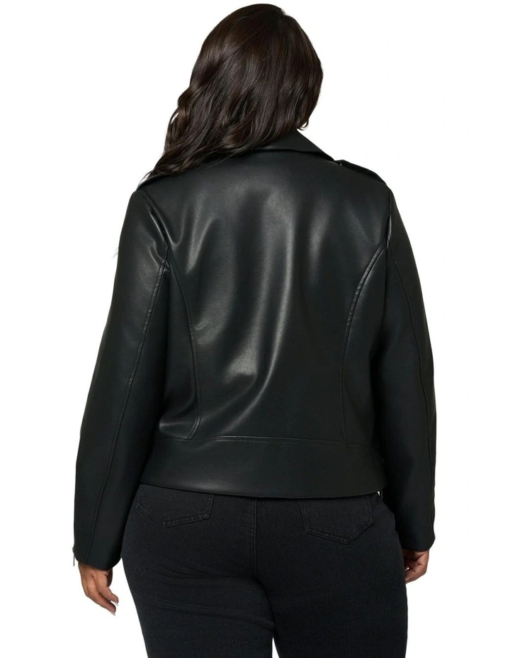 Cori Biker Jacket in Black image 2