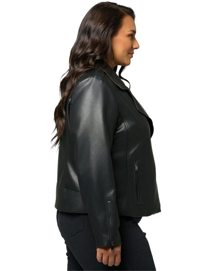 Cori Biker Jacket in Black image 3