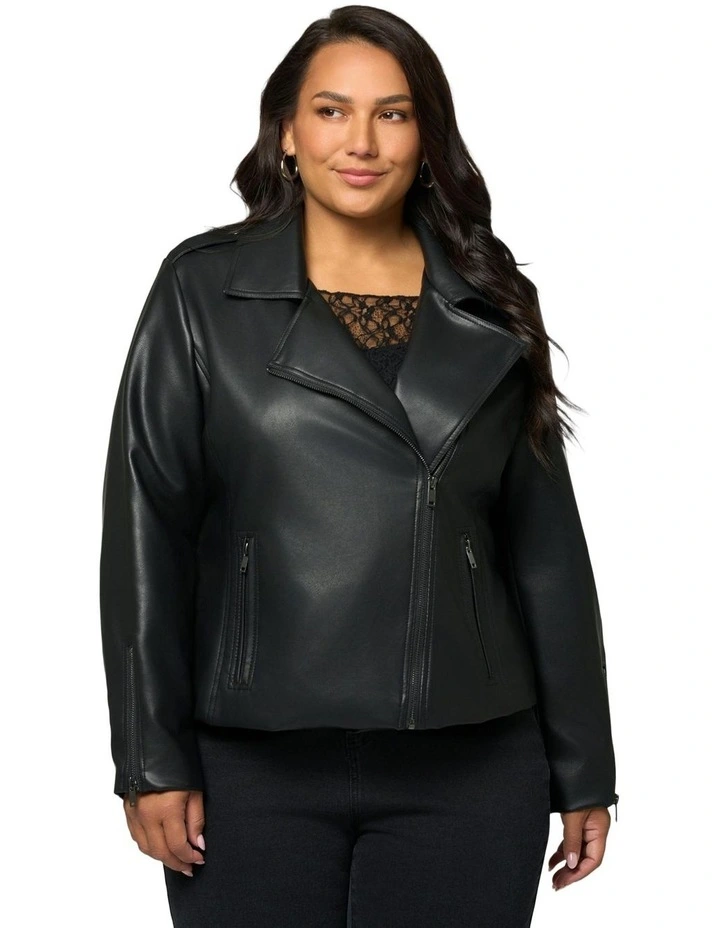 Cori Biker Jacket in Black image 4