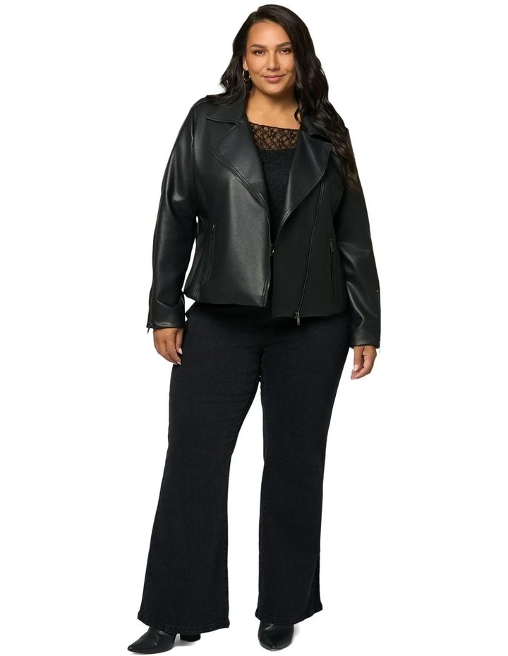 Cori Biker Jacket in Black image 5