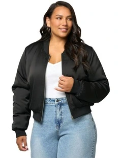 Phoebe Bomber Jacket in Black
