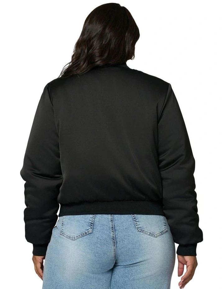 Phoebe Bomber Jacket in Black image 2