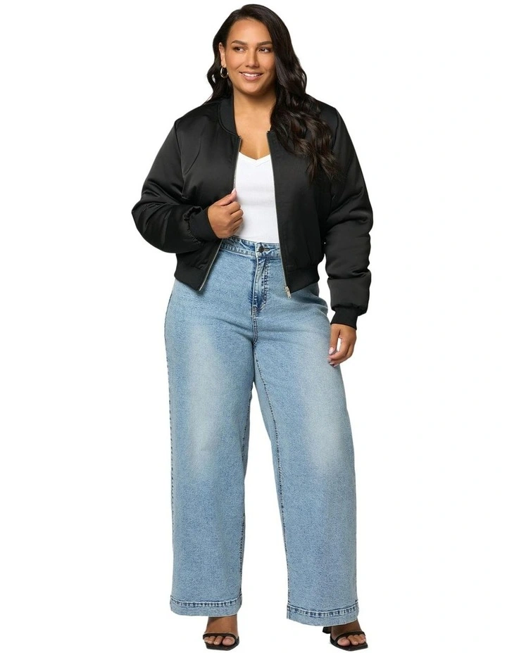 Phoebe Bomber Jacket in Black image 5