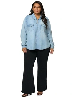 Lyric Denim Shirt in Blue