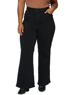 Maddie Bootleg Jean in Black