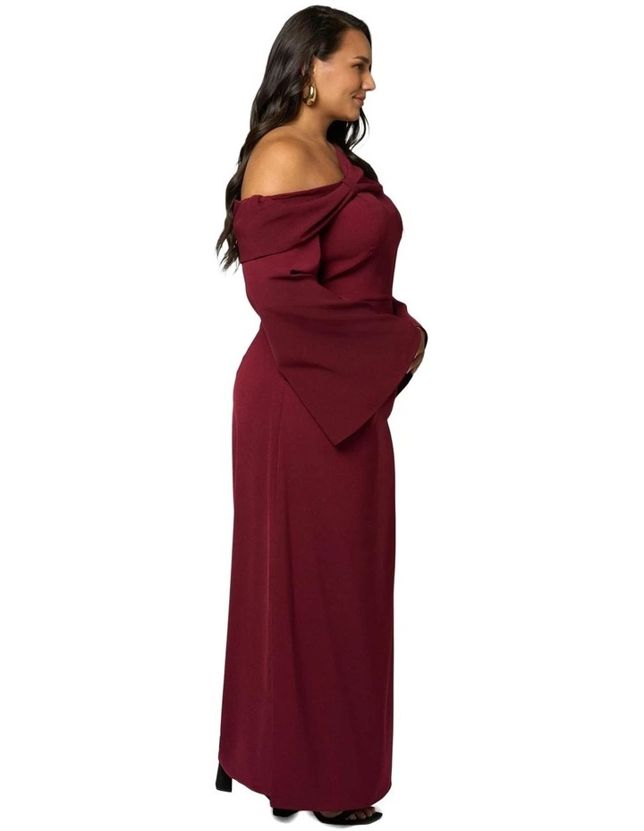 Say My Name Midi Dress in Red image 3