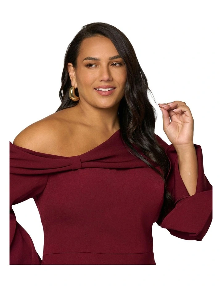 Say My Name Midi Dress in Red image 6