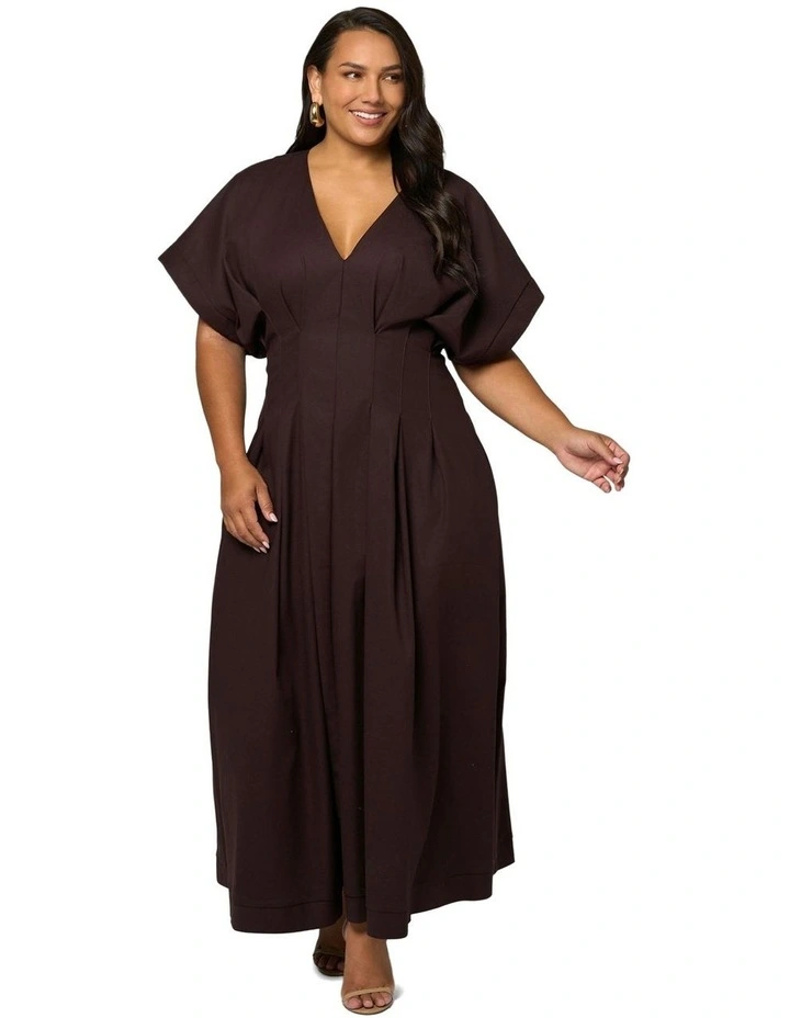 Magnetic Pull Maxi Dress in Brown image 4