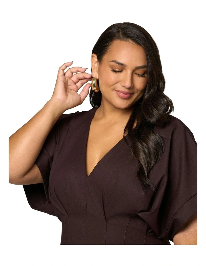 Magnetic Pull Maxi Dress in Brown image 6