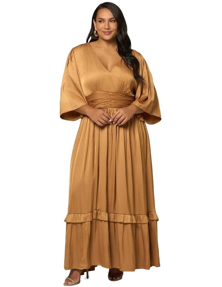 Work It Maxi Dress in Gold image 1