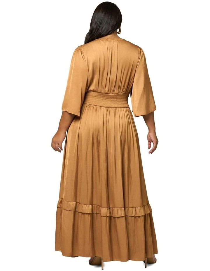 Work It Maxi Dress in Gold image 2