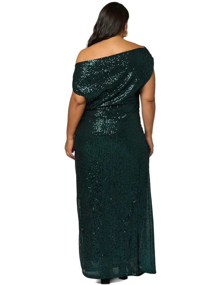 Platinum Nights Sequin Maxi Dress in Blue image 2
