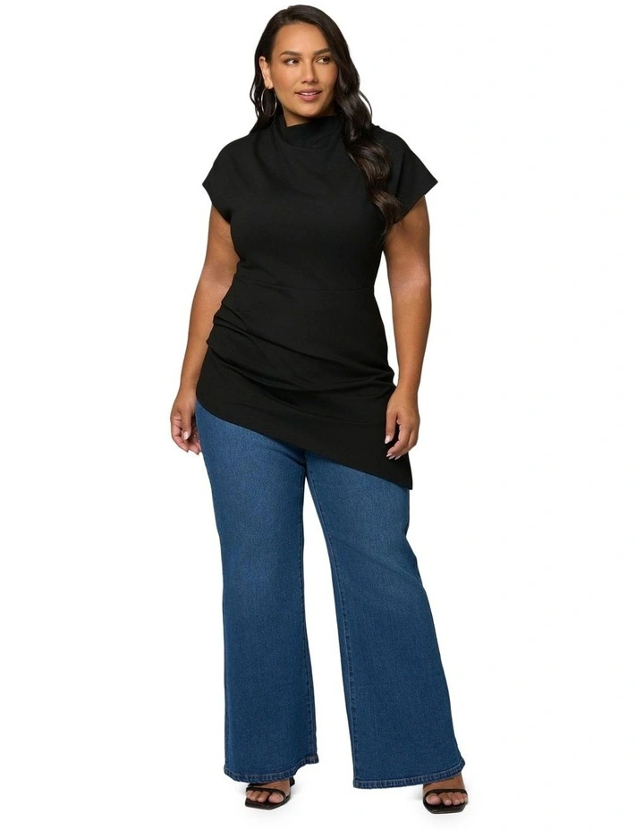 Clarissa Tunic Top in Black image 1