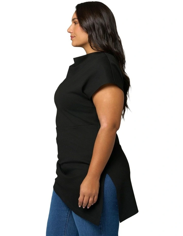 Clarissa Tunic Top in Black image 3