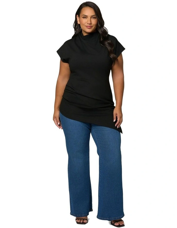 Clarissa Tunic Top in Black image 4