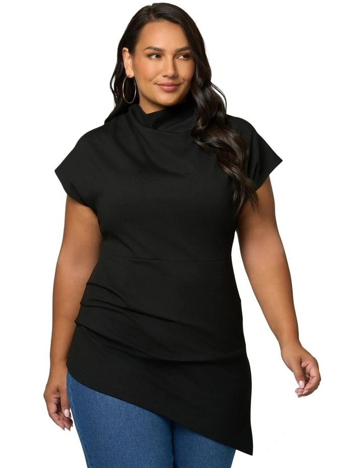 Clarissa Tunic Top in Black image 5