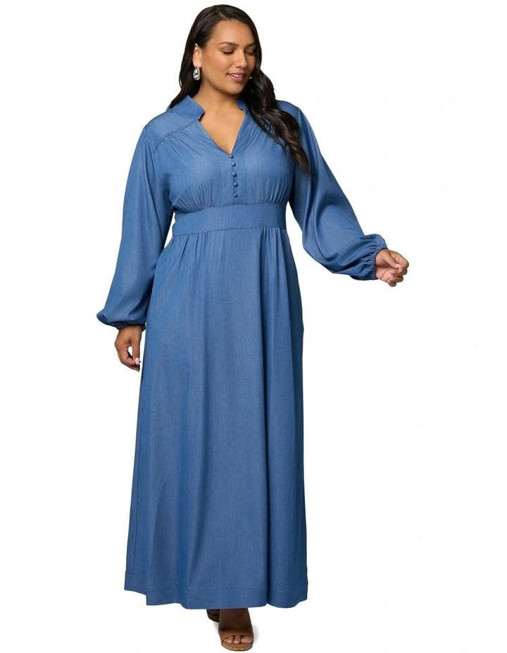 Endless Road Maxi Dress in Blue image 1