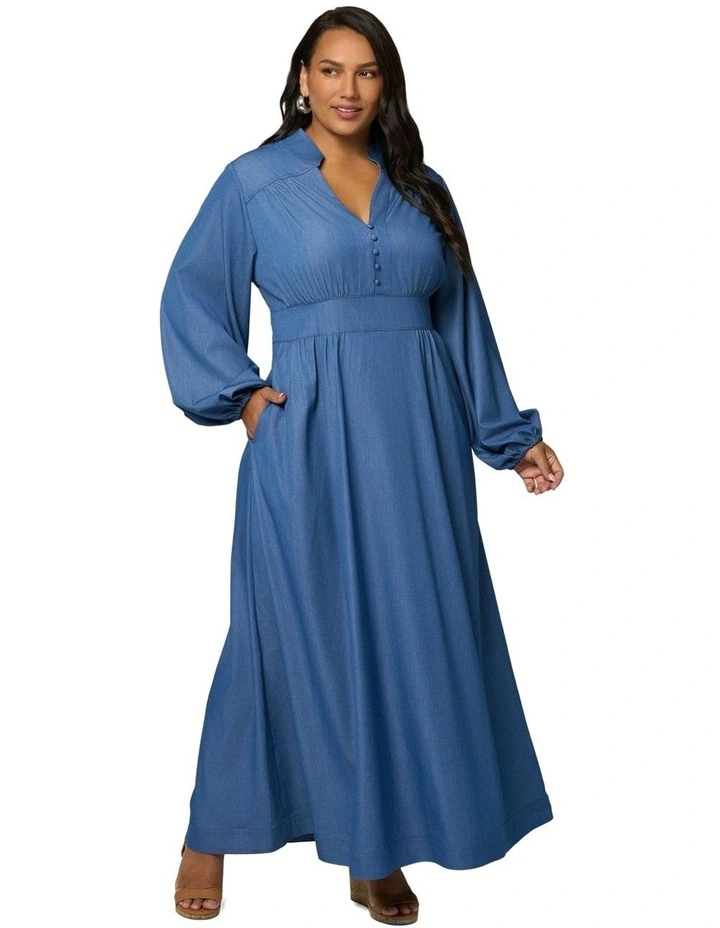 Endless Road Maxi Dress in Blue image 4