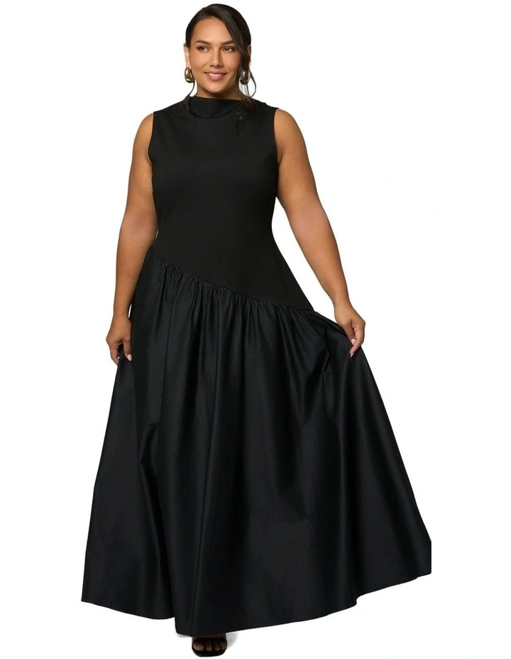 Steel Rose Maxi Dress in Black image 4
