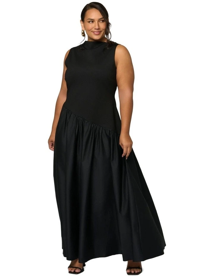 Steel Rose Maxi Dress in Black image 5