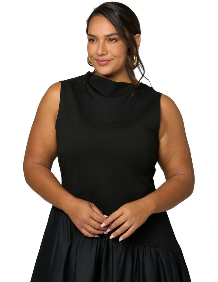 Steel Rose Maxi Dress in Black image 6