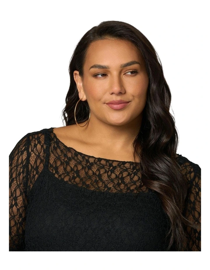 Urban Chaos Lace Top in Black image 6