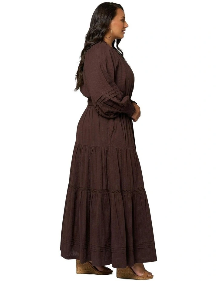 Bohemian Mirage Maxi Dress in Chocolate image 3