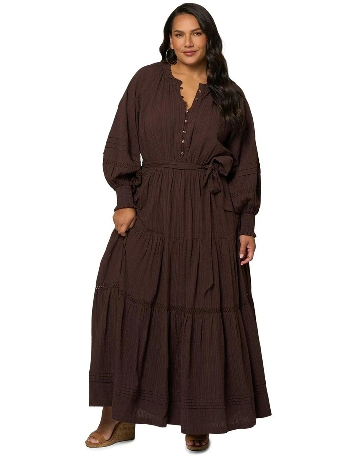 Bohemian Mirage Maxi Dress in Chocolate image 4