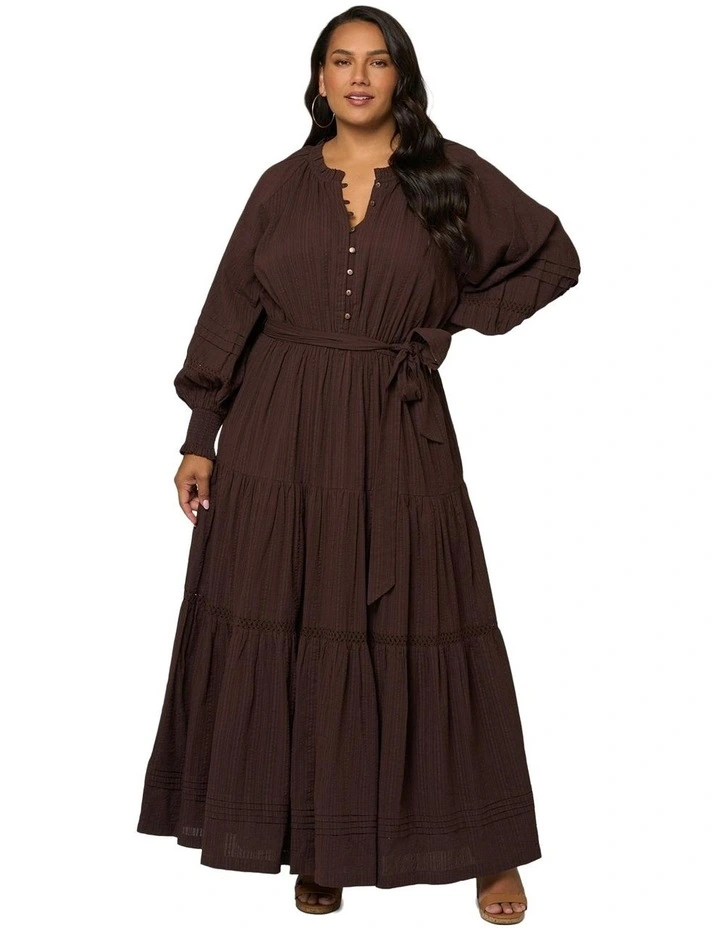 Bohemian Mirage Maxi Dress in Chocolate image 5