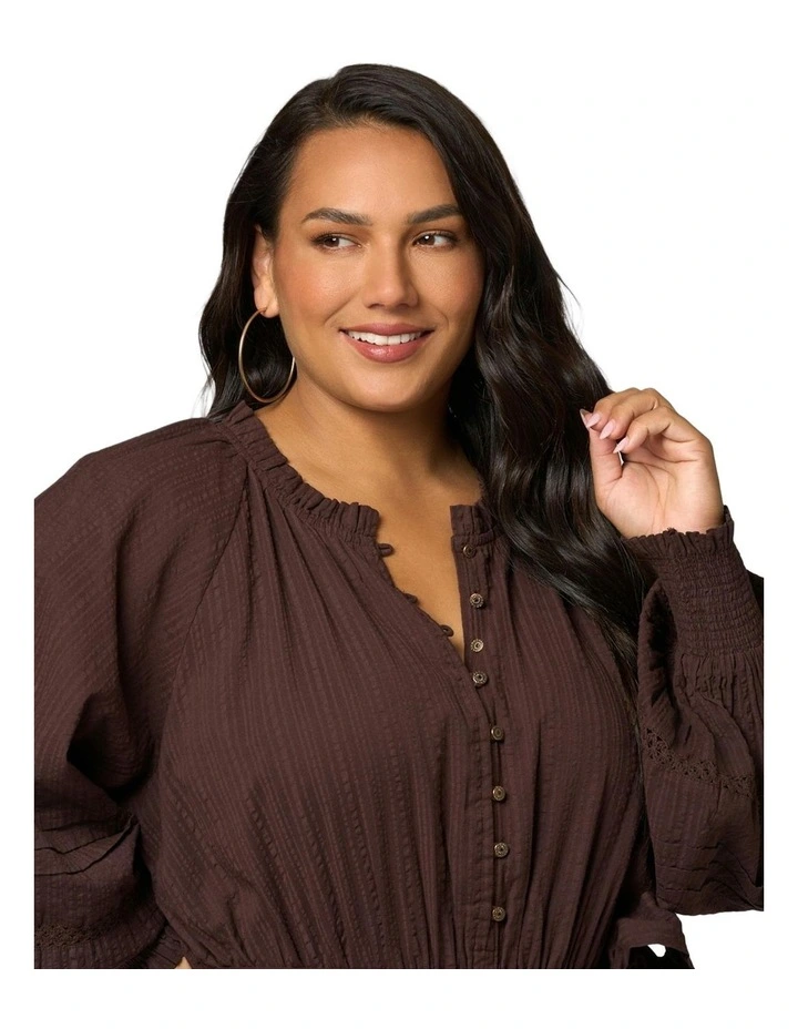 Bohemian Mirage Maxi Dress in Chocolate image 6