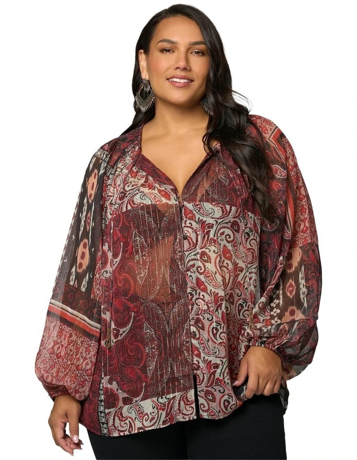 Aurora Drift Blouse in Assorted image 1