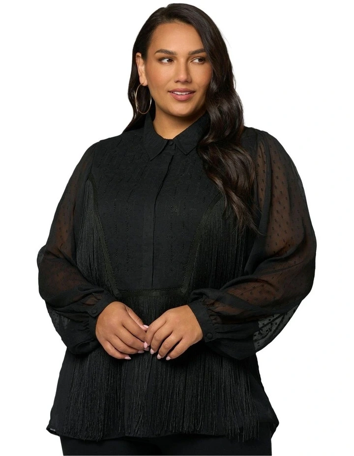 Side Stage Blouse in Black image 1