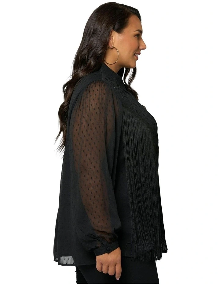 Side Stage Blouse in Black image 3