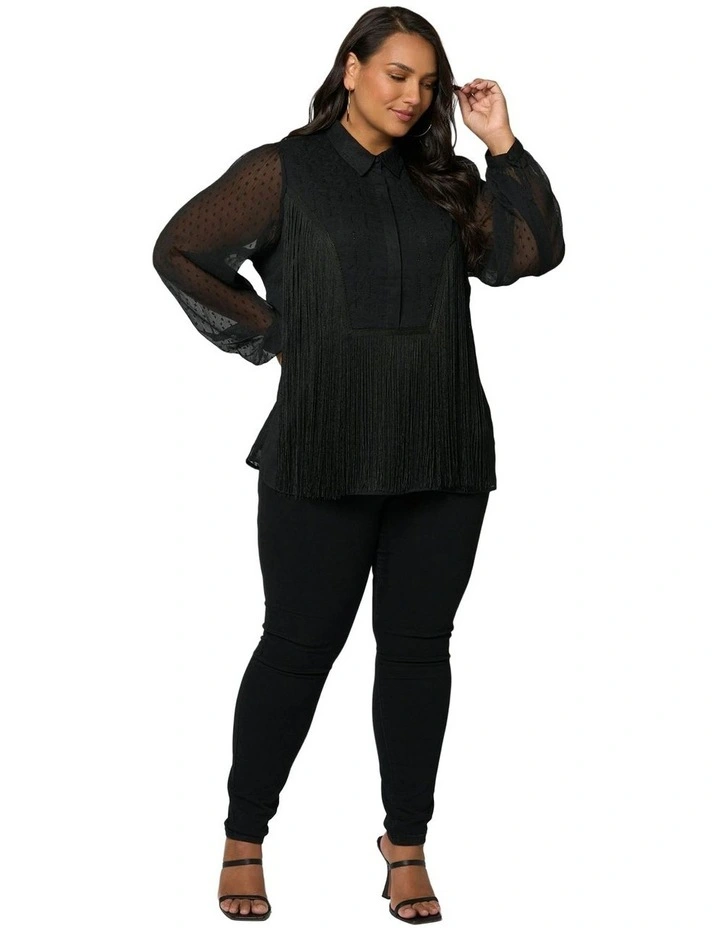 Side Stage Blouse in Black image 4