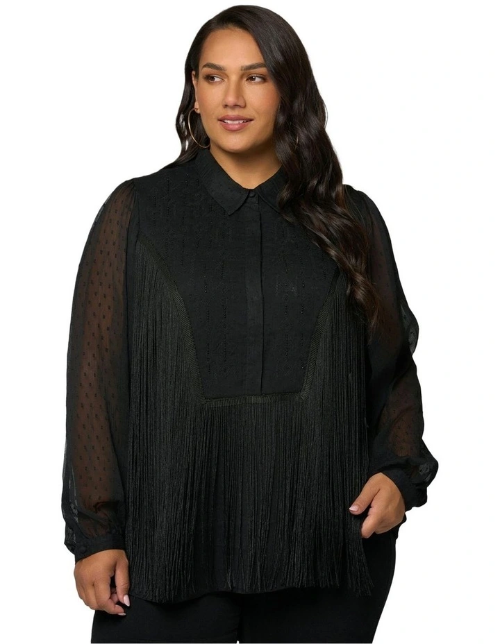 Side Stage Blouse in Black image 5