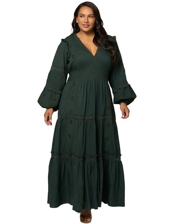 Serendipity Maxi Dress in Olive image 4