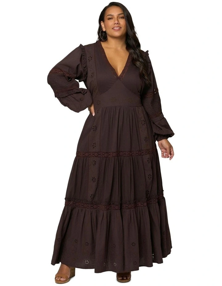 Serendipity Maxi Dress in Chocolate image 1