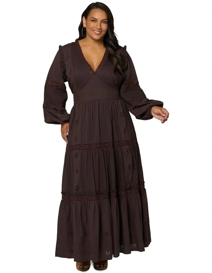 Serendipity Maxi Dress in Chocolate image 4