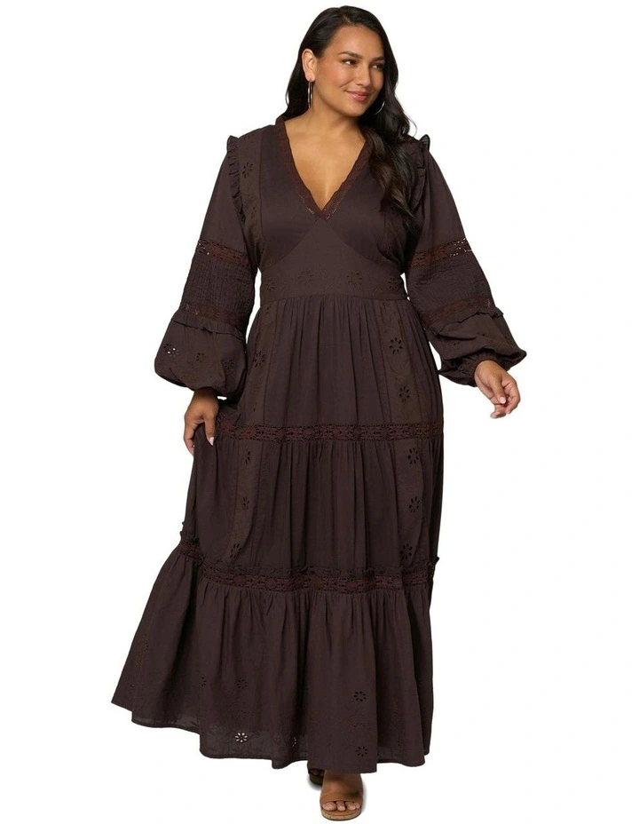 Serendipity Maxi Dress in Chocolate image 5