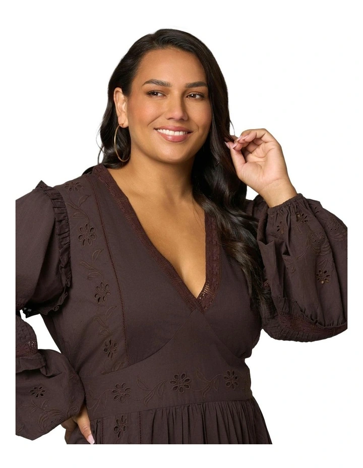 Serendipity Maxi Dress in Chocolate image 6