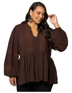 Aura Blouse in Brown