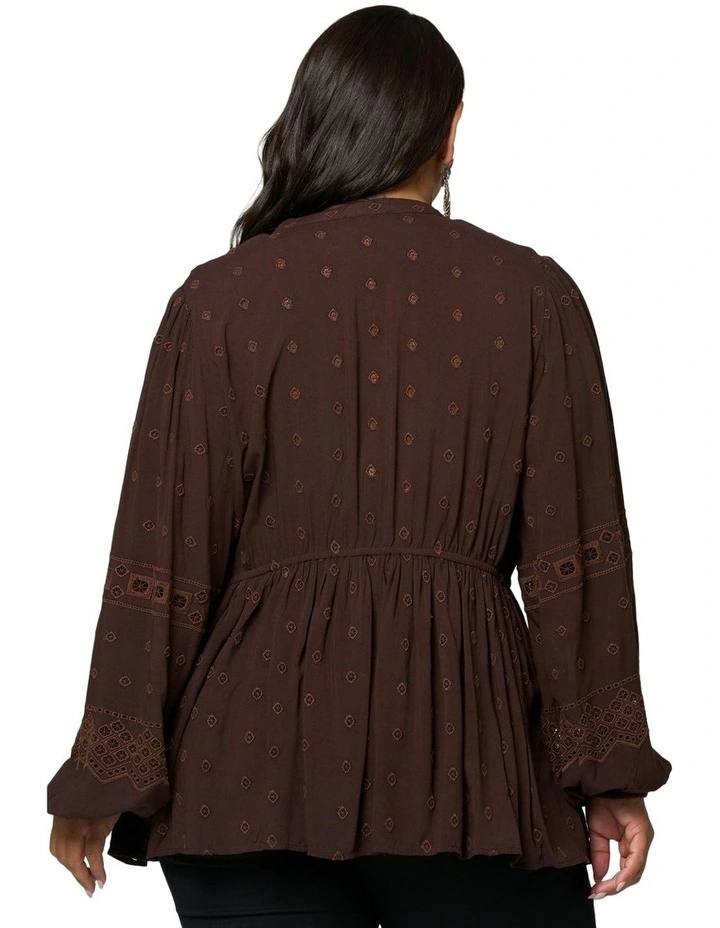 Aura Blouse in Brown image 2